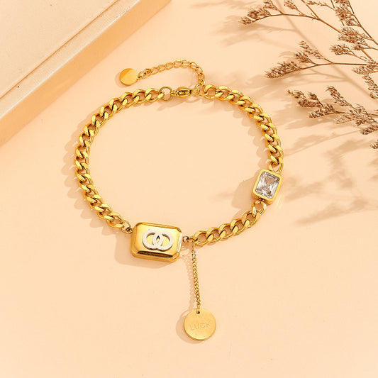 M.E.®  Radiant Mystique Gold Link Bracelet