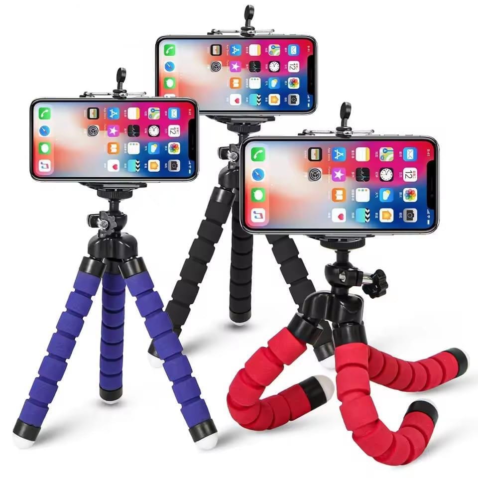 Flexible Mini Tripod & Phone Holder Clip Stand