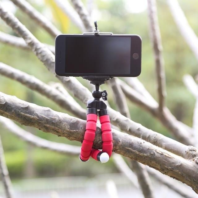 Flexible Mini Tripod & Phone Holder Clip Stand