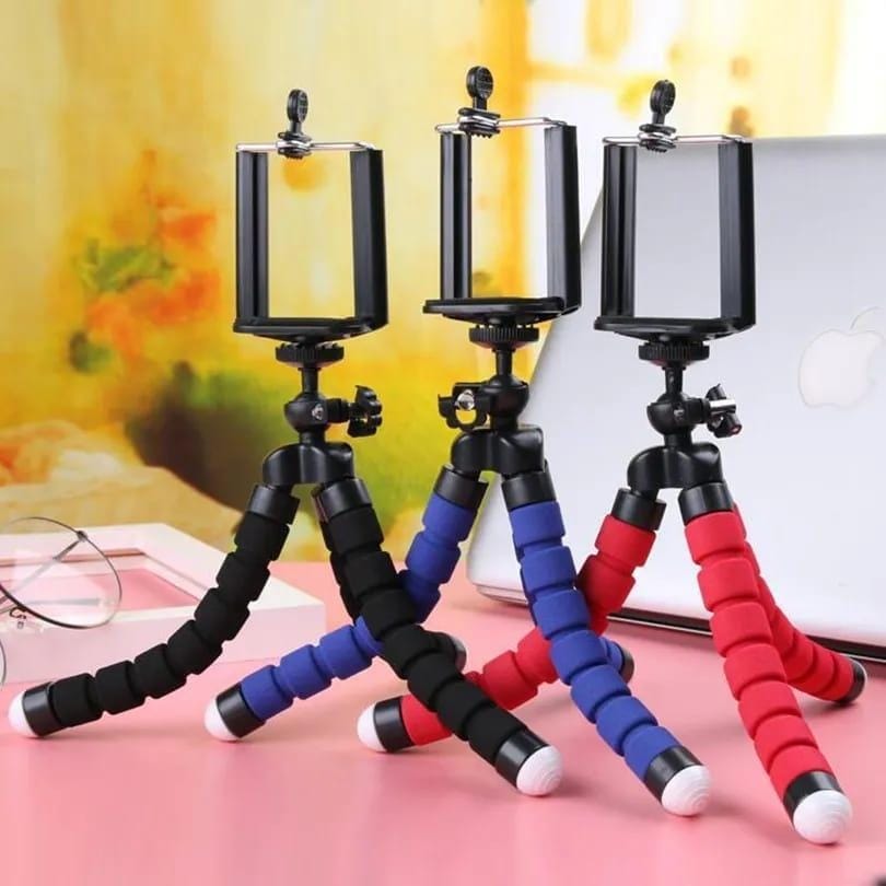 Flexible Mini Tripod & Phone Holder Clip Stand