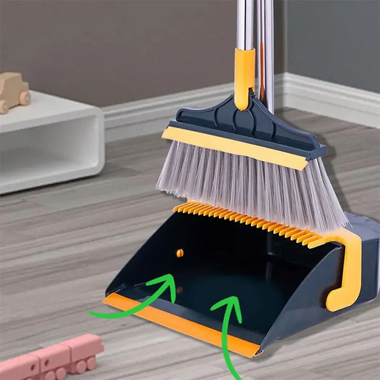 M.E.® Attachable Broom with dustpan cleaning product